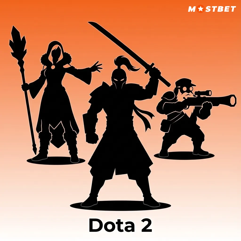 Dota 2 heroes battling on a three-lane map with esports betting odds and major tournament logos displayed