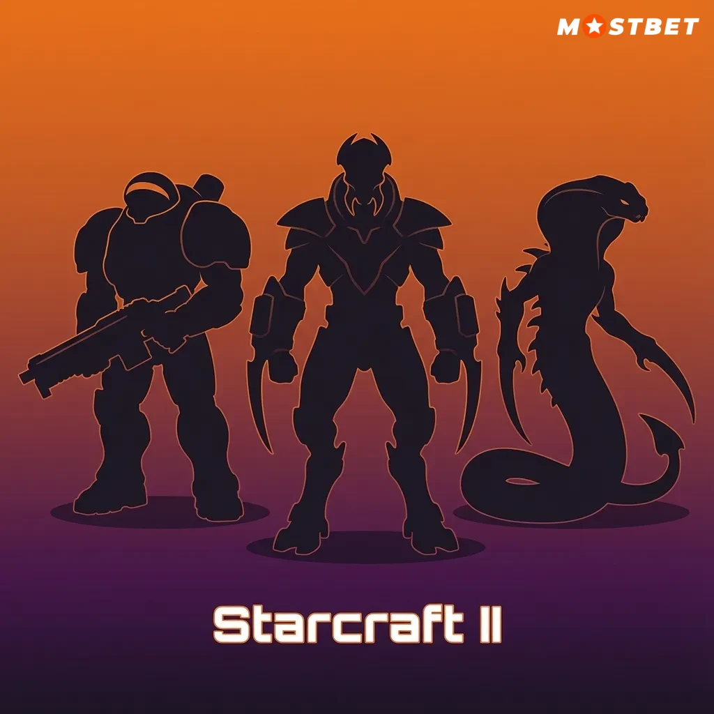 Starcraft II Terran, Zerg, and Protoss armies clash in esports match with betting markets highlighted on screen